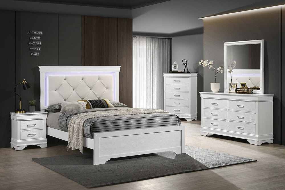 QUEEN BED W/LED