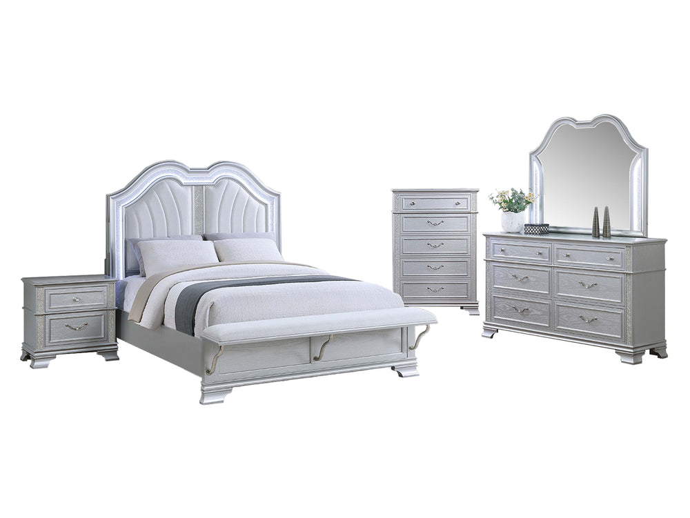 EASTERN KING BED W/LED