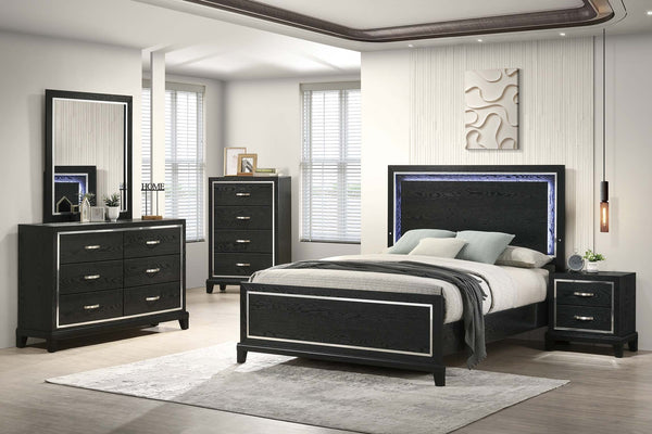 QUEEN BED W/LED