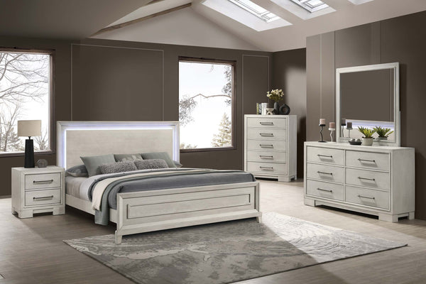 QUEEN BED W/LED