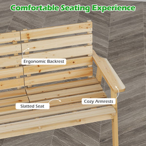 The middle table creates the perfect space for your items<br>Simply fold the table to enjoy extra seating when not in use<br>Avoid accidental unfolding thanks to the safety latch<br>58" x 18" seating area for 2-3 people sitting together<br>Stable and dura