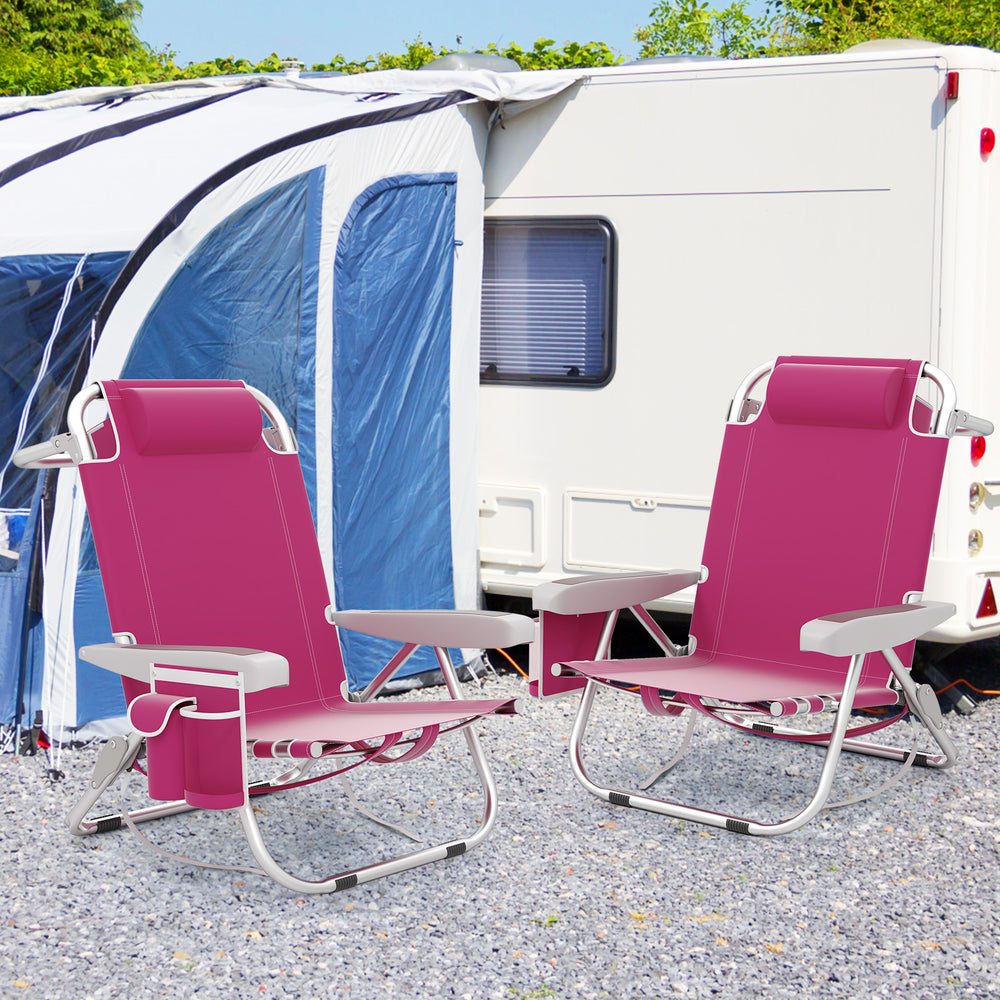 5-position adjustable backrest meets your needs for different activities<br>Easy to pull the armrests to find the best angle<br>Removable sponge-padded head pillow will offer optimal support for your head and neck<br>Built-in armrests allow you to enjoy a