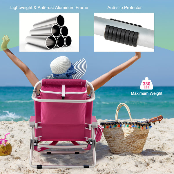 5-position adjustable backrest meets your needs for different activities<br>Easy to pull the armrests to find the best angle<br>Removable sponge-padded head pillow will offer optimal support for your head and neck<br>Built-in armrests allow you to enjoy a