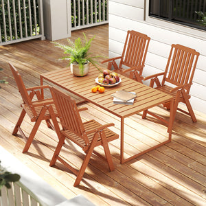 Effortless to fold into a compact size  easy to move around  save storage space<br>Crafted of weatherproof HDPE  waterproof  fade-resistant  crack-resistant<br>Equipped with 304 stainless steel screws  rustproof  built to last<br>The curved back  wide sea