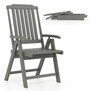 Effortless to fold into a compact size  easy to move around  save storage space<br>Crafted of weatherproof HDPE  waterproof  fade-resistant  crack-resistant<br>Equipped with 304 stainless steel screws  rustproof  built to last<br>The curved back  wide sea