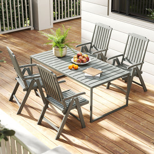 Effortless to fold into a compact size  easy to move around  save storage space<br>Crafted of weatherproof HDPE  waterproof  fade-resistant  crack-resistant<br>Equipped with 304 stainless steel screws  rustproof  built to last<br>The curved back  wide sea