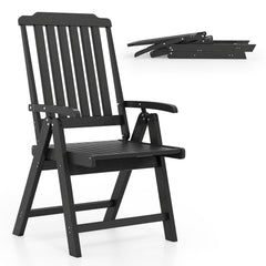 Effortless to fold into a compact size  easy to move around  save storage space<br>Crafted of weatherproof HDPE  waterproof  fade-resistant  crack-resistant<br>Equipped with 304 stainless steel screws  rustproof  built to last<br>The curved back  wide sea