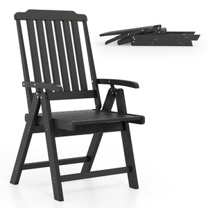 Effortless to fold into a compact size  easy to move around  save storage space<br>Crafted of weatherproof HDPE  waterproof  fade-resistant  crack-resistant<br>Equipped with 304 stainless steel screws  rustproof  built to last<br>The curved back  wide sea