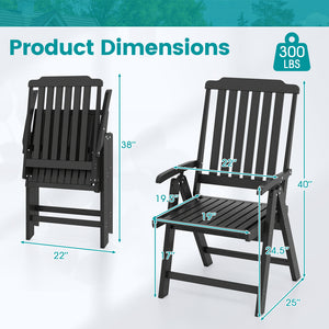 Effortless to fold into a compact size  easy to move around  save storage space<br>Crafted of weatherproof HDPE  waterproof  fade-resistant  crack-resistant<br>Equipped with 304 stainless steel screws  rustproof  built to last<br>The curved back  wide sea