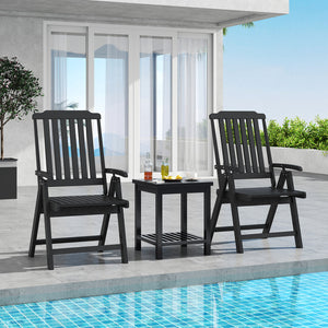 Effortless to fold into a compact size  easy to move around  save storage space<br>Crafted of weatherproof HDPE  waterproof  fade-resistant  crack-resistant<br>Equipped with 304 stainless steel screws  rustproof  built to last<br>The curved back  wide sea