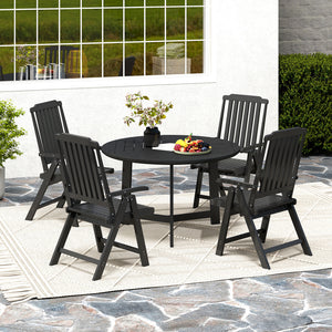 Effortless to fold into a compact size  easy to move around  save storage space<br>Crafted of weatherproof HDPE  waterproof  fade-resistant  crack-resistant<br>Equipped with 304 stainless steel screws  rustproof  built to last<br>The curved back  wide sea