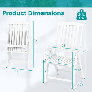 Effortless to fold into a compact size  easy to move around  save storage space<br>Crafted of weatherproof HDPE  waterproof  fade-resistant  crack-resistant<br>Equipped with 304 stainless steel screws  rustproof  built to last<br>The curved back  wide sea