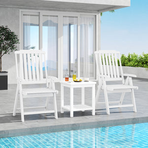 Effortless to fold into a compact size  easy to move around  save storage space<br>Crafted of weatherproof HDPE  waterproof  fade-resistant  crack-resistant<br>Equipped with 304 stainless steel screws  rustproof  built to last<br>The curved back  wide sea