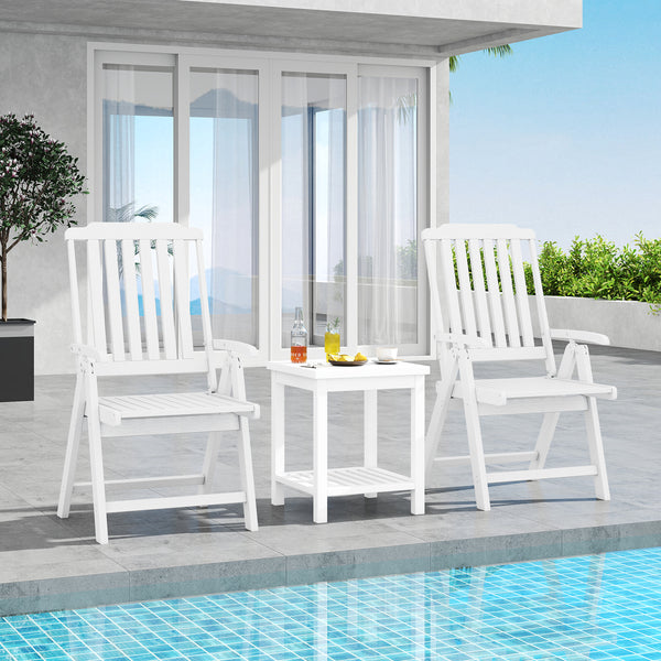 Effortless to fold into a compact size  easy to move around  save storage space<br>Crafted of weatherproof HDPE  waterproof  fade-resistant  crack-resistant<br>Equipped with 304 stainless steel screws  rustproof  built to last<br>The curved back  wide sea