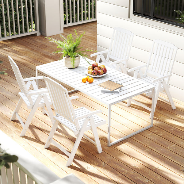 Effortless to fold into a compact size  easy to move around  save storage space<br>Crafted of weatherproof HDPE  waterproof  fade-resistant  crack-resistant<br>Equipped with 304 stainless steel screws  rustproof  built to last<br>The curved back  wide sea
