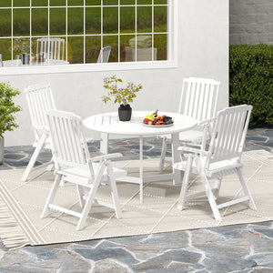 Effortless to fold into a compact size  easy to move around  save storage space<br>Crafted of weatherproof HDPE  waterproof  fade-resistant  crack-resistant<br>Equipped with 304 stainless steel screws  rustproof  built to last<br>The curved back  wide sea