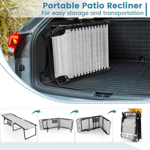 The backrest can be adjusted in 4 positions and the footrest in 2 positions<br>Multiple lounge modes: Sit-up Mode  Recline Mode  Flat-down Mode<br>Comes with a removable headrest to relax your head and neck<br>Made of premium fabric  breathable  skin-frie