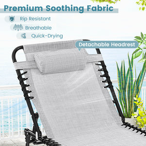 The backrest can be adjusted in 4 positions and the footrest in 2 positions<br>Multiple lounge modes: Sit-up Mode  Recline Mode  Flat-down Mode<br>Comes with a removable headrest to relax your head and neck<br>Made of premium fabric  breathable  skin-frie