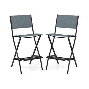 High-quality fabric is comfortable and durable for use<br>Sturdy metal frame provides bar stool with strong support<br>Practical footrest holds legs and feet to relieve pressure<br>Folding design for easy carry and space-saving storage <br>Reinforced back