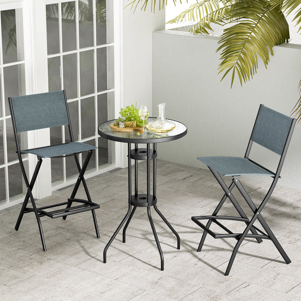 High-quality fabric is comfortable and durable for use<br>Sturdy metal frame provides bar stool with strong support<br>Practical footrest holds legs and feet to relieve pressure<br>Folding design for easy carry and space-saving storage <br>Reinforced back