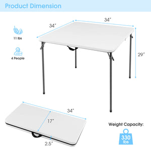 Sturdy steel frame for 330 lbs strong loading capacity<br>Add extra stability due to the reinforced triangular structure <br>Anti-scratch foot pads for floor protection<br>Perfect for outdoor use with rustproof steel surface and all-weather HDPE tabletop<