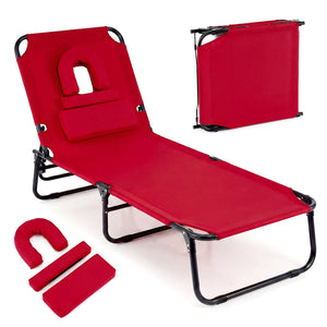 4-position adjustable backrest allows you to sit up  recline  and lay down<br>Safe locking device for firm backrest fixation<br>Powder-coated metal frame with U-shaped legs for extra sturdiness<br>Made of 500D Oxford fabric  wear-resistant and breathable<