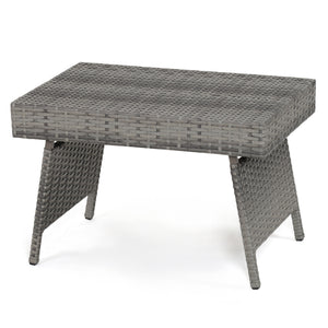 This brown gradient coffee table is made out of durable  weather-resistant resin and an open-weave material  which will not fray and can tolerate high summer temperatures. Â   Their contemporary design and ergonomic comfort are exactly the right combinati