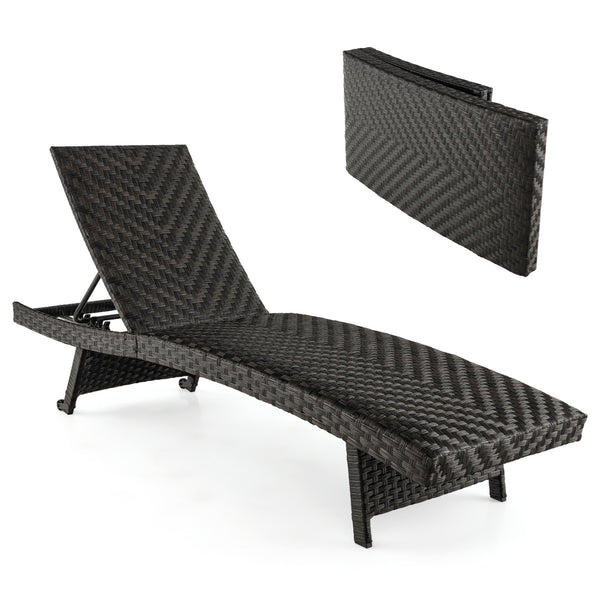 Padded seat with quick dry foam inside for more comfort<br>5 backrest positions meet more of your demands<br>Well-woven PE rattan for more elegance and durability<br>Reinforced metal frame offers strong support<br>Anti-slip footpads improve the overall st