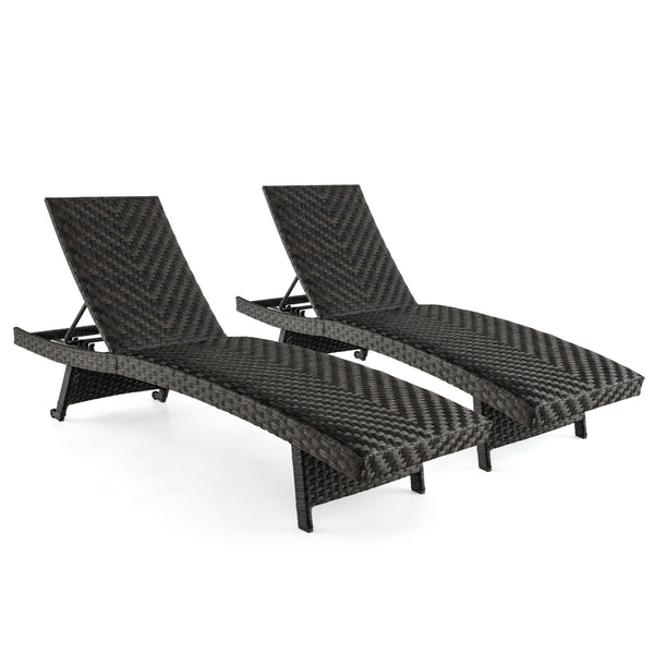 Padded seat with quick dry foam inside for more comfort<br>5 backrest positions meet more of your demands<br>Well-woven PE rattan for more elegance and durability<br>Reinforced metal frame offers strong support<br>Anti-slip footpads improve the overall st