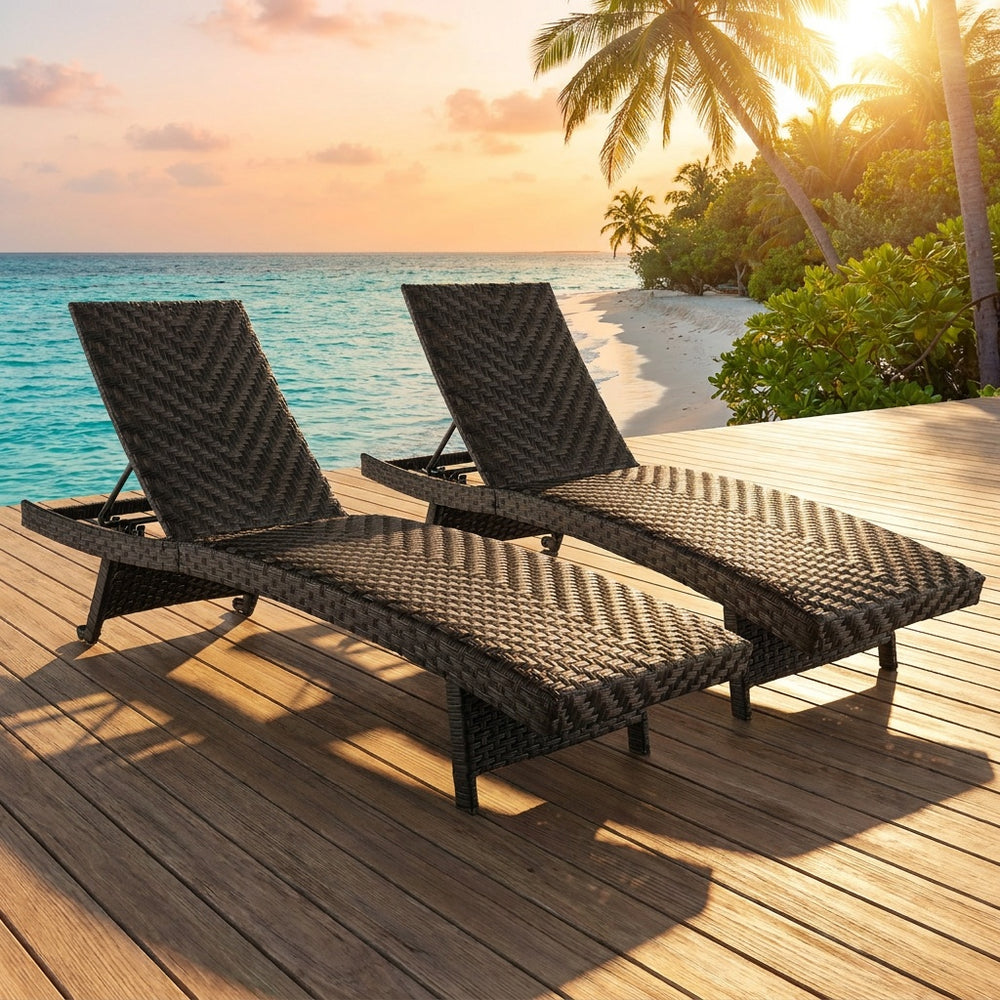Padded seat with quick dry foam inside for more comfort<br>5 backrest positions meet more of your demands<br>Well-woven PE rattan for more elegance and durability<br>Reinforced metal frame offers strong support<br>Anti-slip footpads improve the overall st