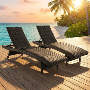 Padded seat with quick dry foam inside for more comfort<br>5 backrest positions meet more of your demands<br>Well-woven PE rattan for more elegance and durability<br>Reinforced metal frame offers strong support<br>Anti-slip footpads improve the overall st