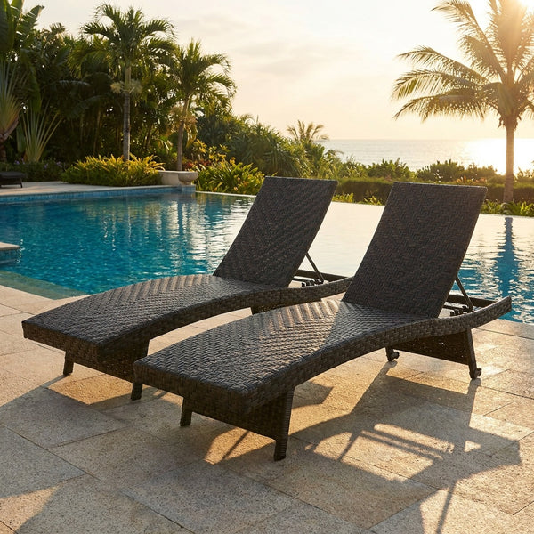 Padded seat with quick dry foam inside for more comfort<br>5 backrest positions meet more of your demands<br>Well-woven PE rattan for more elegance and durability<br>Reinforced metal frame offers strong support<br>Anti-slip footpads improve the overall st