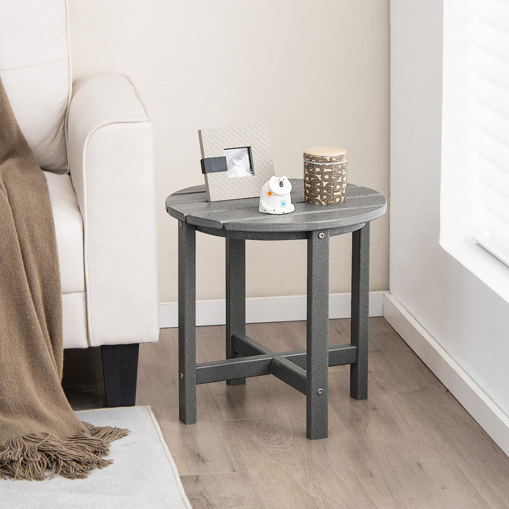 Remain its original color thanks to its sun-protective and colorfast HDPE material<br>Weather-resistant properties make this side table fit the outdoor environment<br>You can put this end table in the bathroom as well because it is waterproof<br>Endow thi