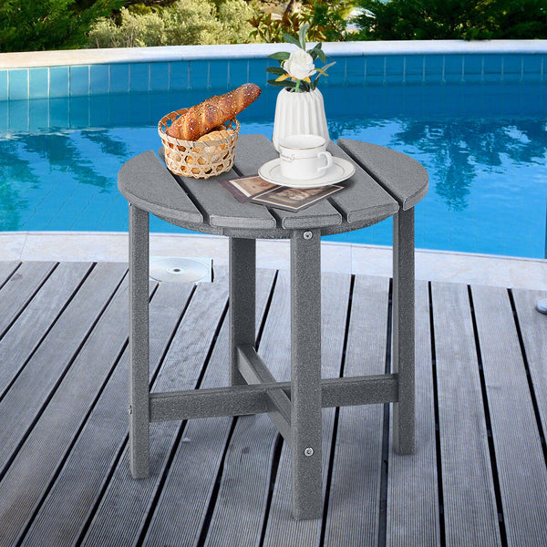 Remain its original color thanks to its sun-protective and colorfast HDPE material<br>Weather-resistant properties make this side table fit the outdoor environment<br>You can put this end table in the bathroom as well because it is waterproof<br>Endow thi