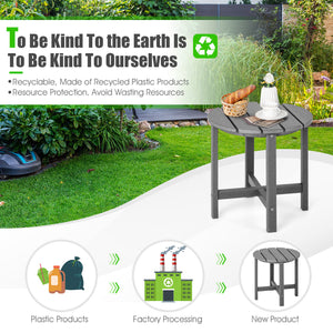 Remain its original color thanks to its sun-protective and colorfast HDPE material<br>Weather-resistant properties make this side table fit the outdoor environment<br>You can put this end table in the bathroom as well because it is waterproof<br>Endow thi