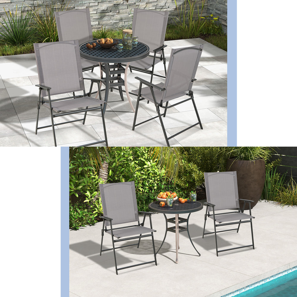 Sturdy and anti-rust metal frame for 330 lbs weight capacity<br>Non-slip foot pads for extra stability and floor protection<br>Folding design for easy storage and space-saving<br>Hassle-free to move as well thanks to the portable design<br>Keep them stabl