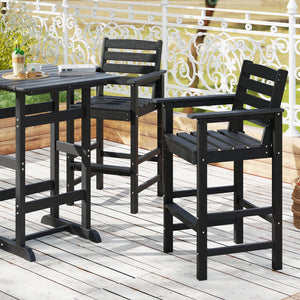 Made of high-quality HDPE for prolonged service life<br>Reinforced crossbars for added stability<br>Stainless steel screws for firm connection and longer using time<br>Cozy to sit with inclined backrest  wide armrests and footrest<br>Slatted seat is breat