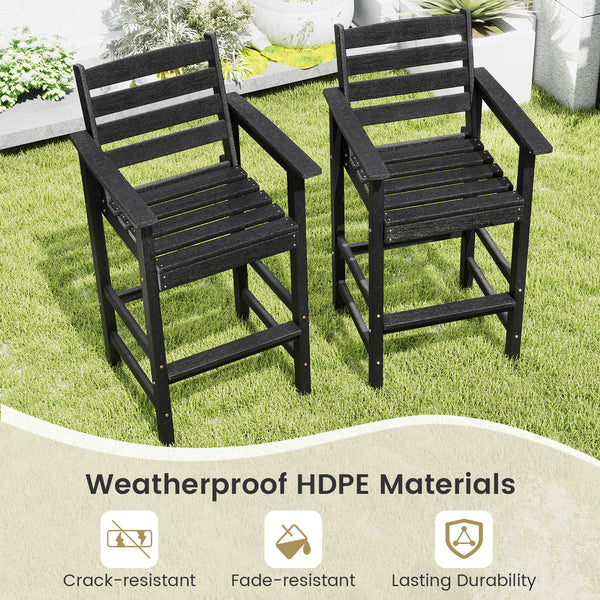 Made of high-quality HDPE for prolonged service life<br>Reinforced crossbars for added stability<br>Stainless steel screws for firm connection and longer using time<br>Cozy to sit with inclined backrest  wide armrests and footrest<br>Slatted seat is breat