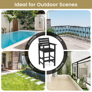 Made of high-quality HDPE for prolonged service life<br>Reinforced crossbars for added stability<br>Stainless steel screws for firm connection and longer using time<br>Cozy to sit with inclined backrest  wide armrests and footrest<br>Slatted seat is breat