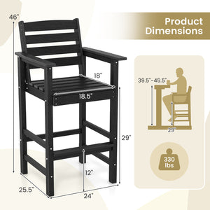 Made of high-quality HDPE for prolonged service life<br>Reinforced crossbars for added stability<br>Stainless steel screws for firm connection and longer using time<br>Cozy to sit with inclined backrest  wide armrests and footrest<br>Slatted seat is breat