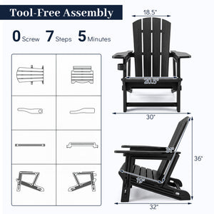 Â Made from high-quality HDPE material for reliable all-season outdoor use<br>Â Realistic wood grain add a natural touch to your outdoor space<br>Â High weight capacity of 550 lbs/250 kg supports most users<br>Â Tool-free assembly with 0 screw involved<br