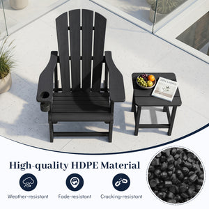 Â Made from high-quality HDPE material for reliable all-season outdoor use<br>Â Realistic wood grain add a natural touch to your outdoor space<br>Â High weight capacity of 550 lbs/250 kg supports most users<br>Â Tool-free assembly with 0 screw involved<br