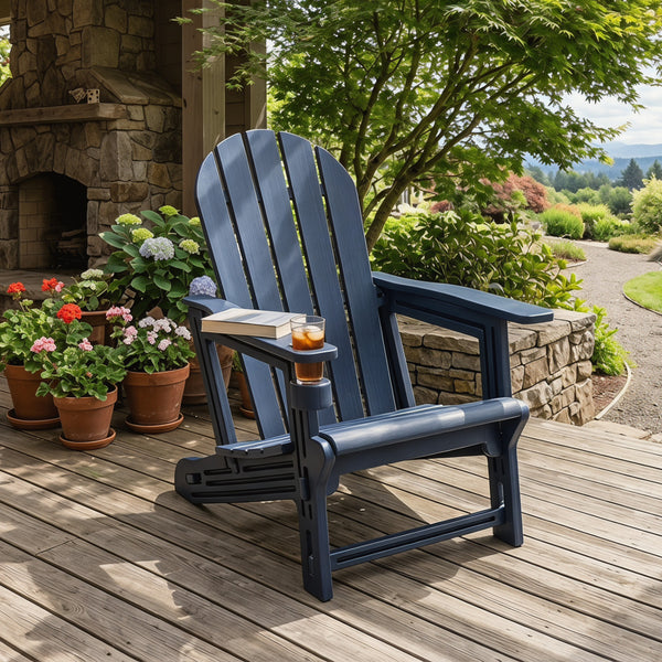 Built to last with weather-resistant HDPE material<br>Features realistic wood-like surface that is anti-fading<br>Smooth surface that is simple to clean<br>Needs minimal maintenance compared to wood chairs required maintenance<br>Fits to the body curve wi