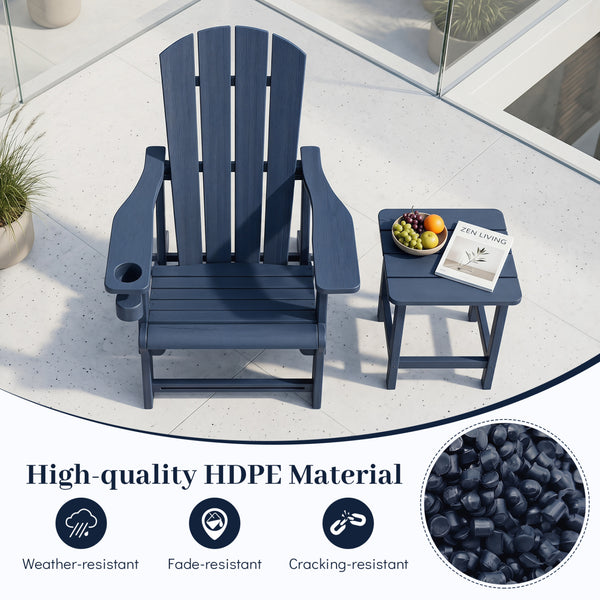 Â Made from high-quality HDPE material for reliable all-season outdoor use<br>Â Realistic wood grain add a natural touch to your outdoor space<br>Â High weight capacity of 550 lbs/250 kg supports most users<br>Â Tool-free assembly with 0 screw involved<br