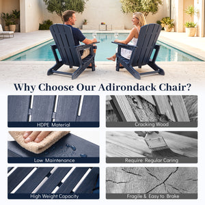 Â Made from high-quality HDPE material for reliable all-season outdoor use<br>Â Realistic wood grain add a natural touch to your outdoor space<br>Â High weight capacity of 550 lbs/250 kg supports most users<br>Â Tool-free assembly with 0 screw involved<br