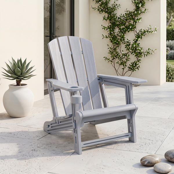 Â Made from high-quality HDPE material for reliable all-season outdoor use<br>Â Realistic wood grain add a natural touch to your outdoor space<br>Â High weight capacity of 550 lbs/250 kg supports most users<br>Â Tool-free assembly with 0 screw involved<br