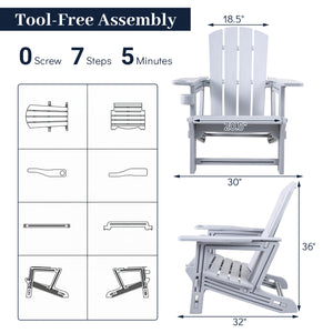 Â Made from high-quality HDPE material for reliable all-season outdoor use<br>Â Realistic wood grain add a natural touch to your outdoor space<br>Â High weight capacity of 550 lbs/250 kg supports most users<br>Â Tool-free assembly with 0 screw involved<br