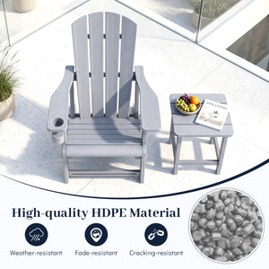 Â Made from high-quality HDPE material for reliable all-season outdoor use<br>Â Realistic wood grain add a natural touch to your outdoor space<br>Â High weight capacity of 550 lbs/250 kg supports most users<br>Â Tool-free assembly with 0 screw involved<br
