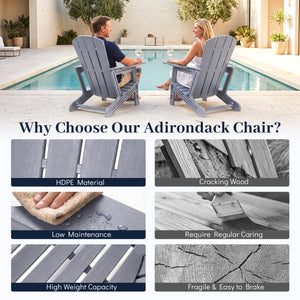 Â Made from high-quality HDPE material for reliable all-season outdoor use<br>Â Realistic wood grain add a natural touch to your outdoor space<br>Â High weight capacity of 550 lbs/250 kg supports most users<br>Â Tool-free assembly with 0 screw involved<br