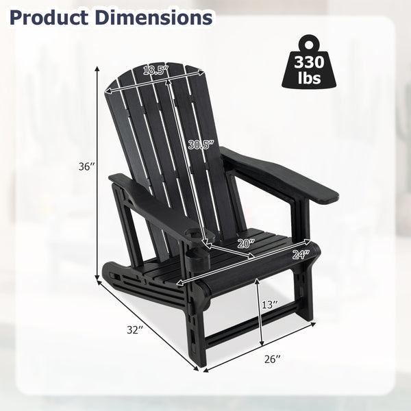 Built to last with weather-resistant HDPE material<br>Features realistic wood-like surface that is anti-fading<br>Smooth surface that is simple to clean<br>Needs minimal maintenance compared to wood chairs required maintenance<br>Fits to the body curve wi